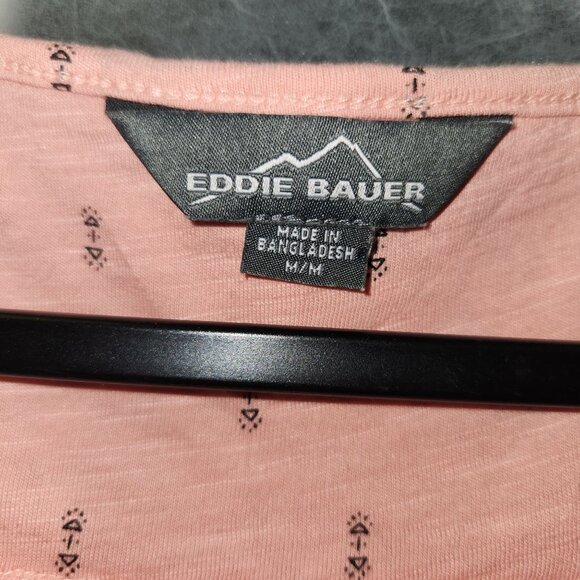 Eddie Bauer Pink Sleeveless Embroidered Tank Top M/M Lightweight 2339 - Picture 3 of 7